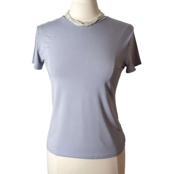 Abardsion Womens Tee XL Gray Midweight Going Out Basic Soft Perfect Fit Stretch - Picture 1 of 7